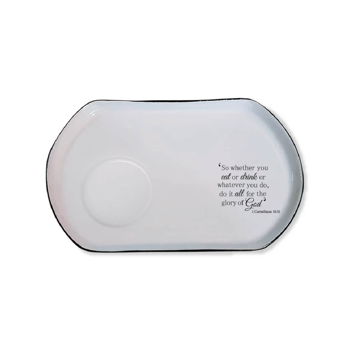 Serving Saucer in Country Style Christian Crockery in English