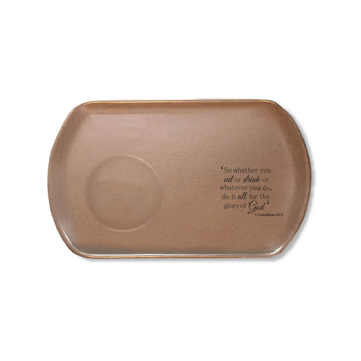 Serving Saucer in Sandstorm Christian Crockery in English