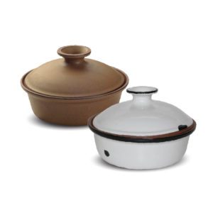 Argilla Individual Classic Roasters with Dome Lids