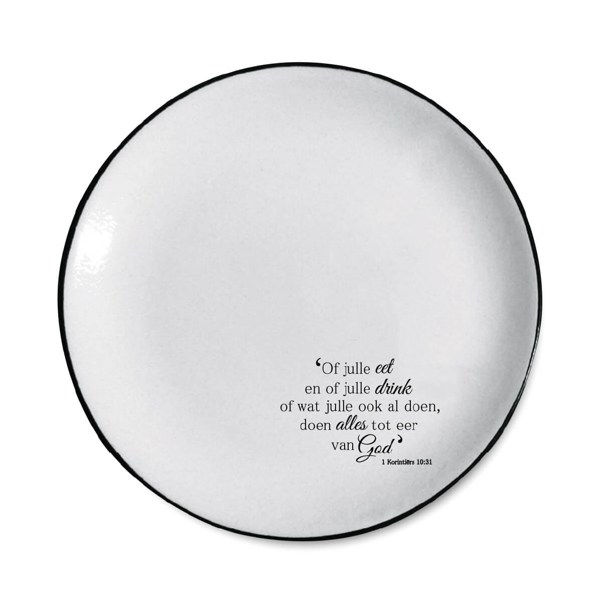 Large Round Plate - CS XC Afrikaans Large Round Plate - CS XC Afrikaans