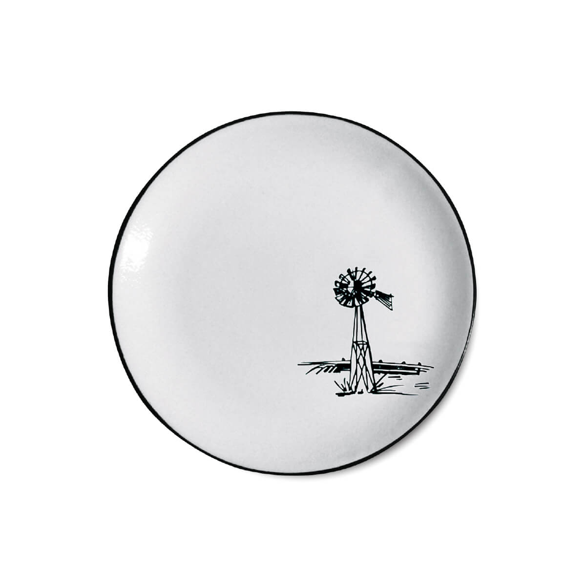 Small Round Plate - CS Windmill Small Round Plate - CS Windmill