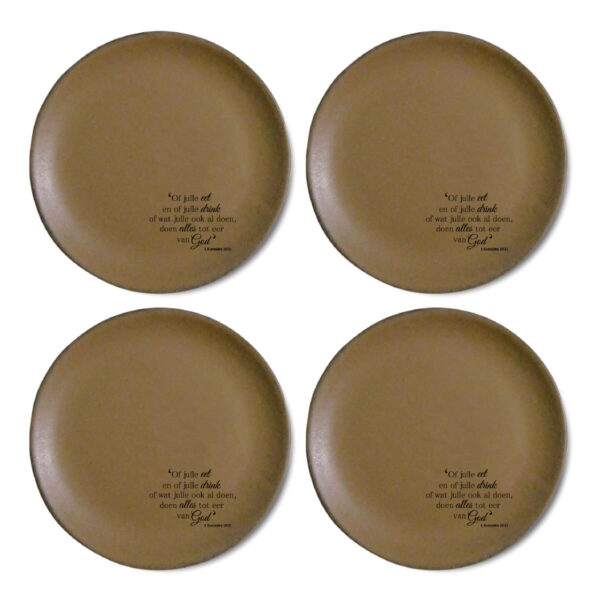 Set of 4 Large Round Plates - SS XCAfrikaans
