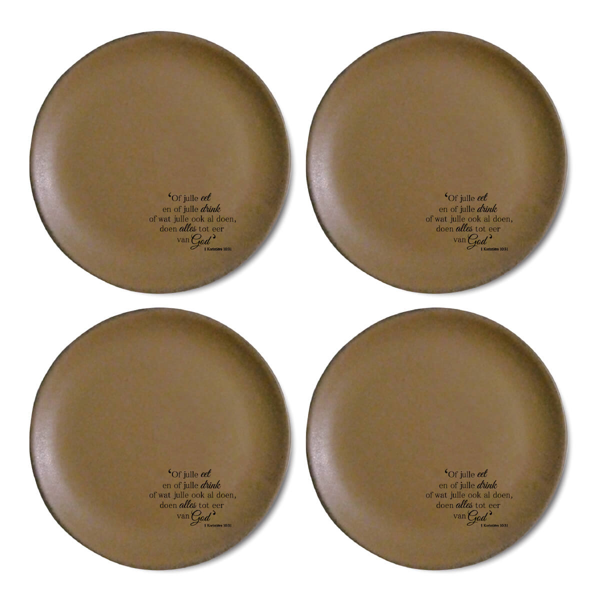 Set of 4 Large Round Plates - SS XCAfrikaans Set of 4 Large Round Plates - SS XCAfrikaans