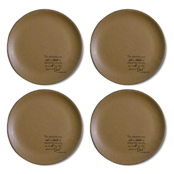 Set of 4 Large Round Plates - SS XCEnglish