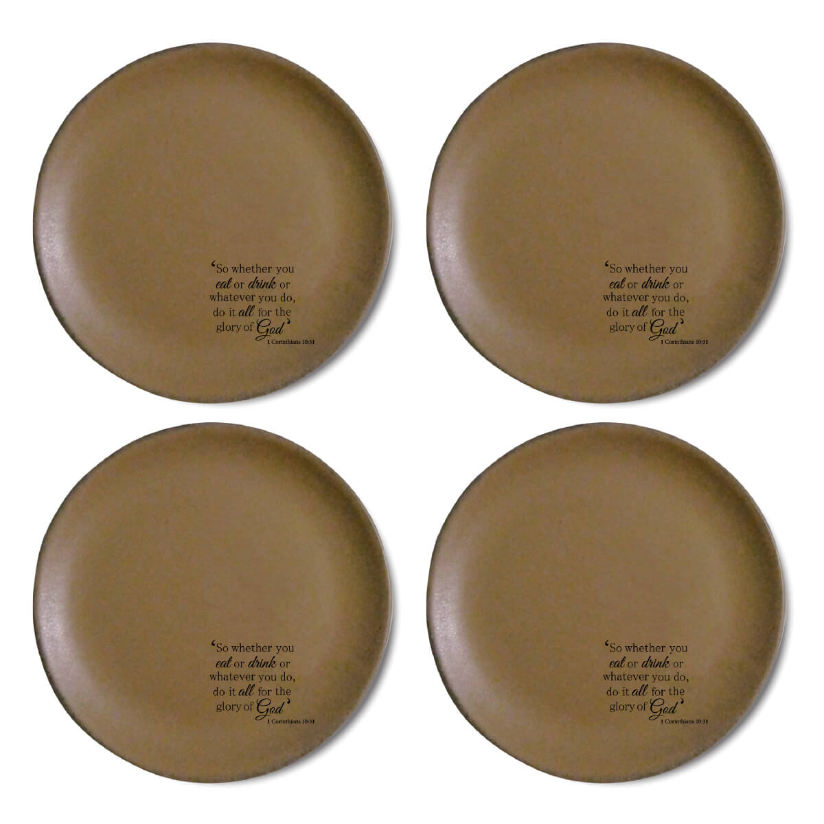 Set of 4 Large Round Plates - SS XCEnglish Set of 4 Large Round Plates - SS XCEnglish