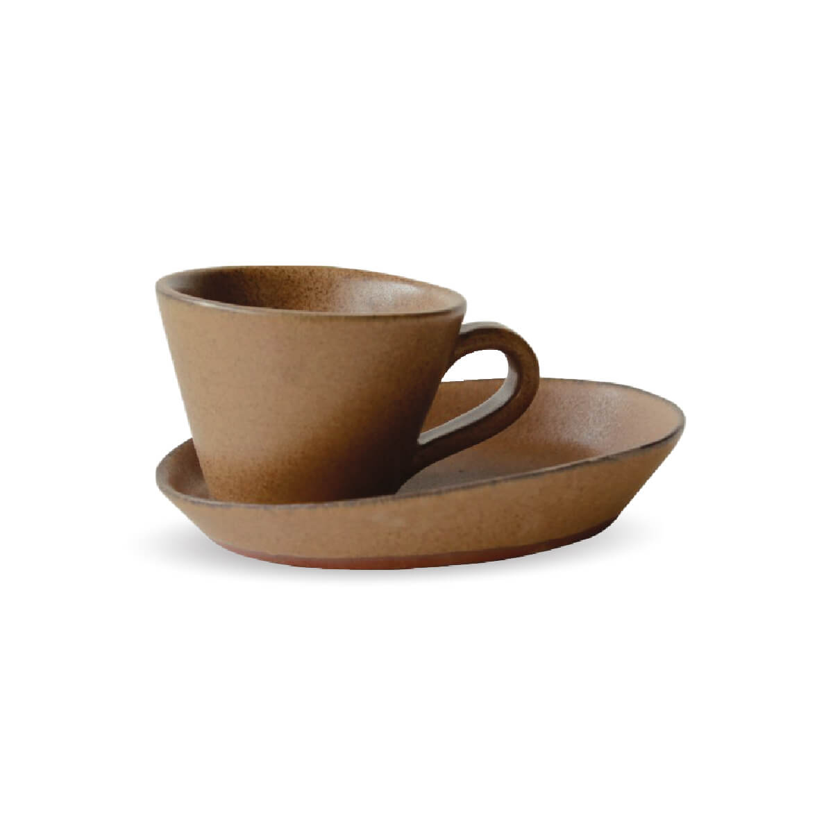 Espresso Cup and Saucer in Plain Sandstorm.
