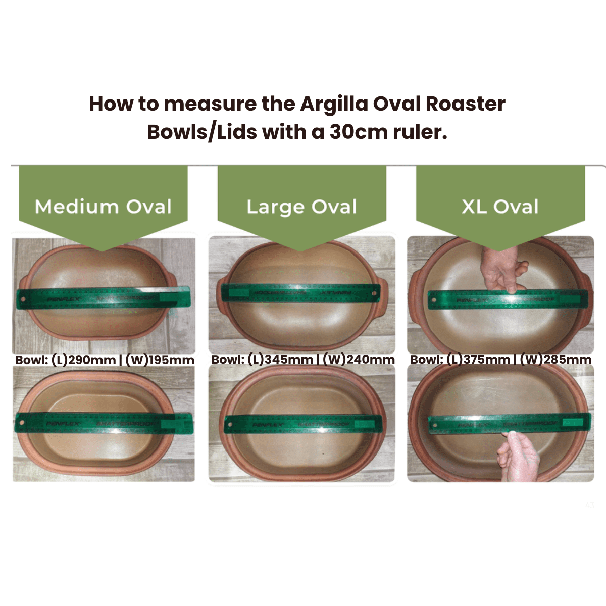 How To Measure the Oval Roasters