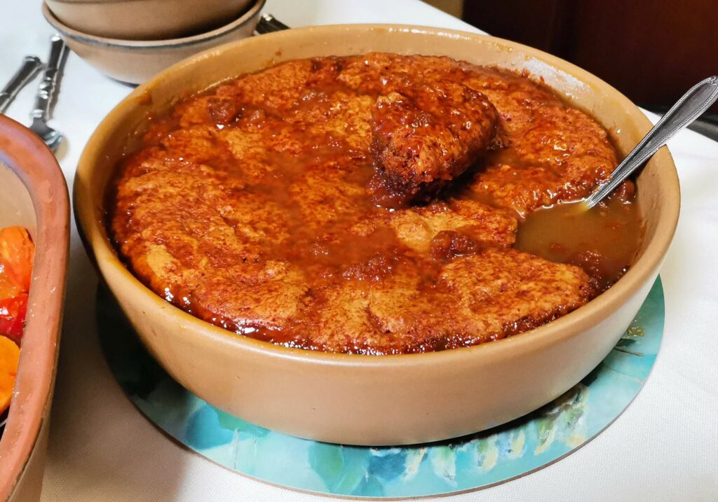 Brown Dumpling Pudding in the Classic Salad