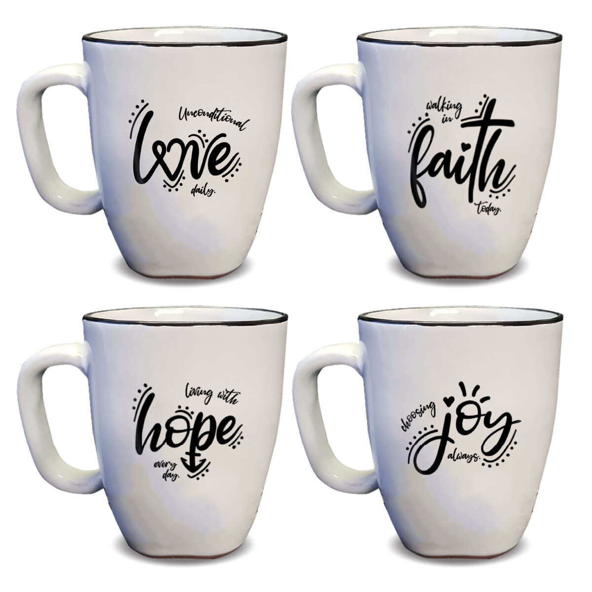 Square Mug Faith Set in Country Style