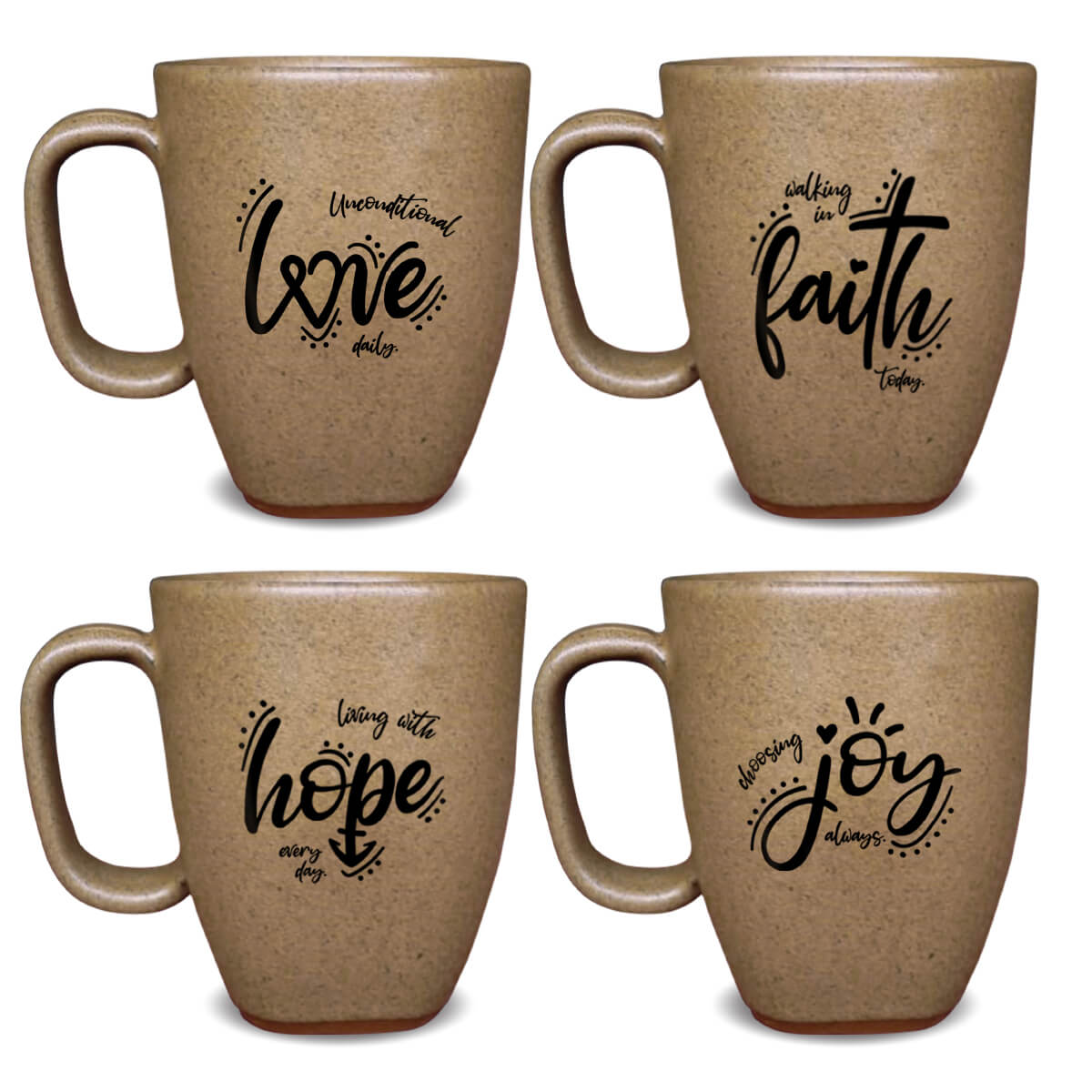Square Mug Faith Set in Sandstorm