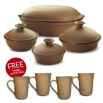 BOXING DAY - Something of Everything Set in Sandstorm with 4 Plain Coffee Mugs