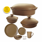 22 piece cooking and dining set sandstorm 1