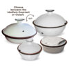 Convenient Casserole Set in Country Style Convenient Casserole Set in Country Style
