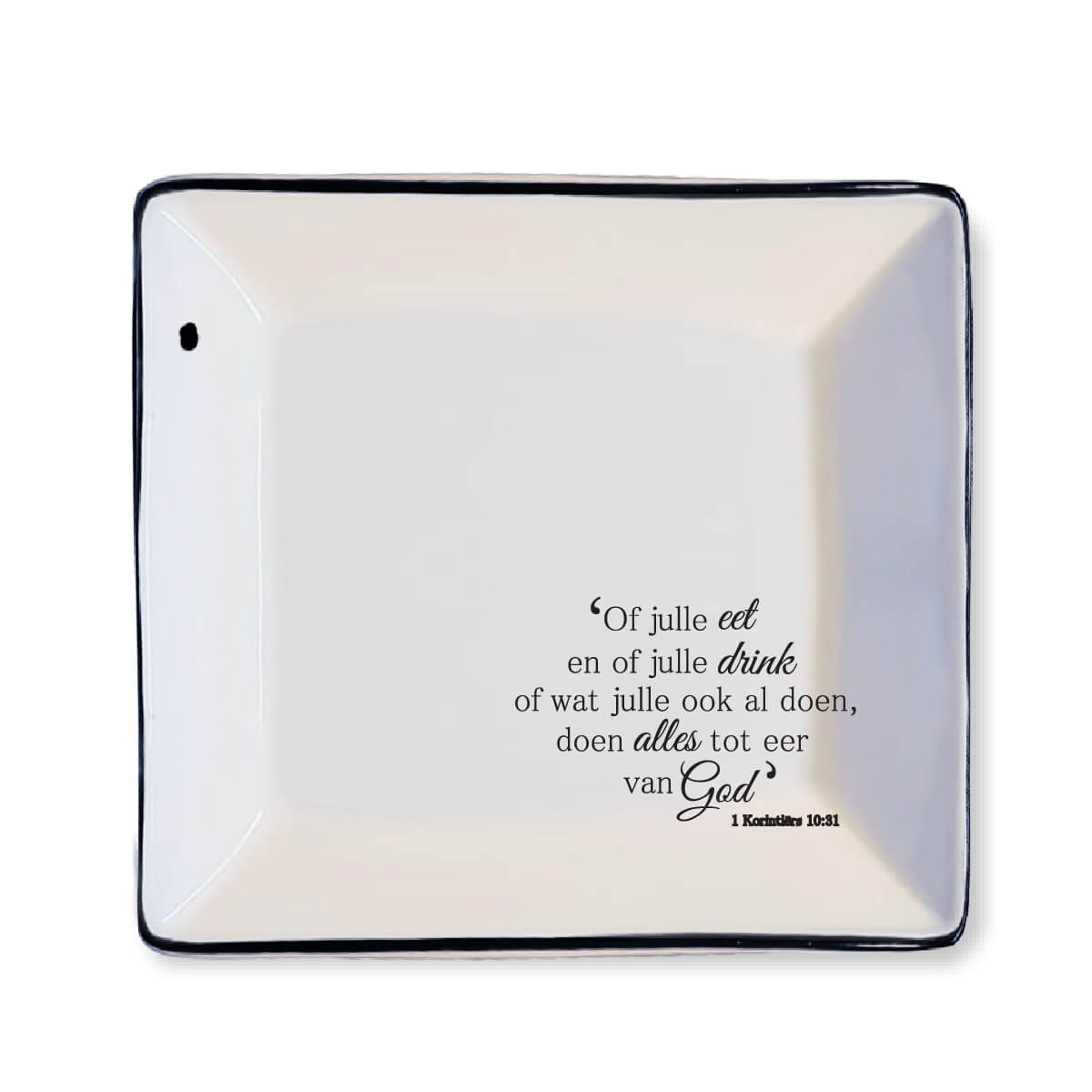 Large Square Plate in Country Style Christian Crockery Afrikaans Large Square Plate in Country Style Christian Crockery Afrikaans