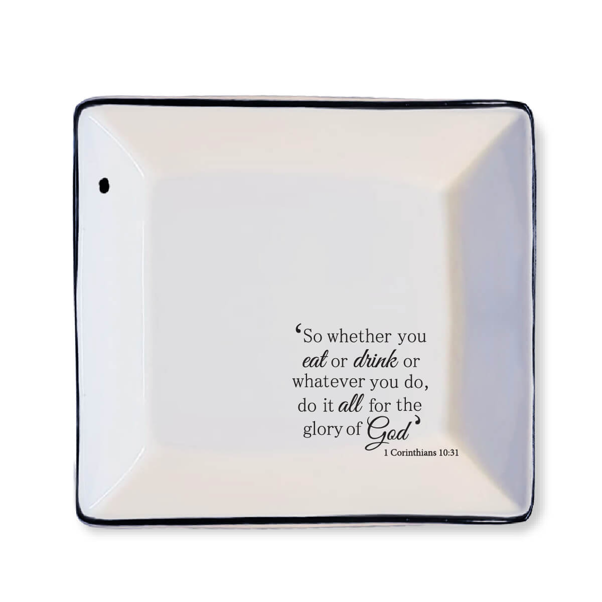 Large Square Plate in Country Style Christian Crockery English Large Square Plate in Country Style Christian Crockery English