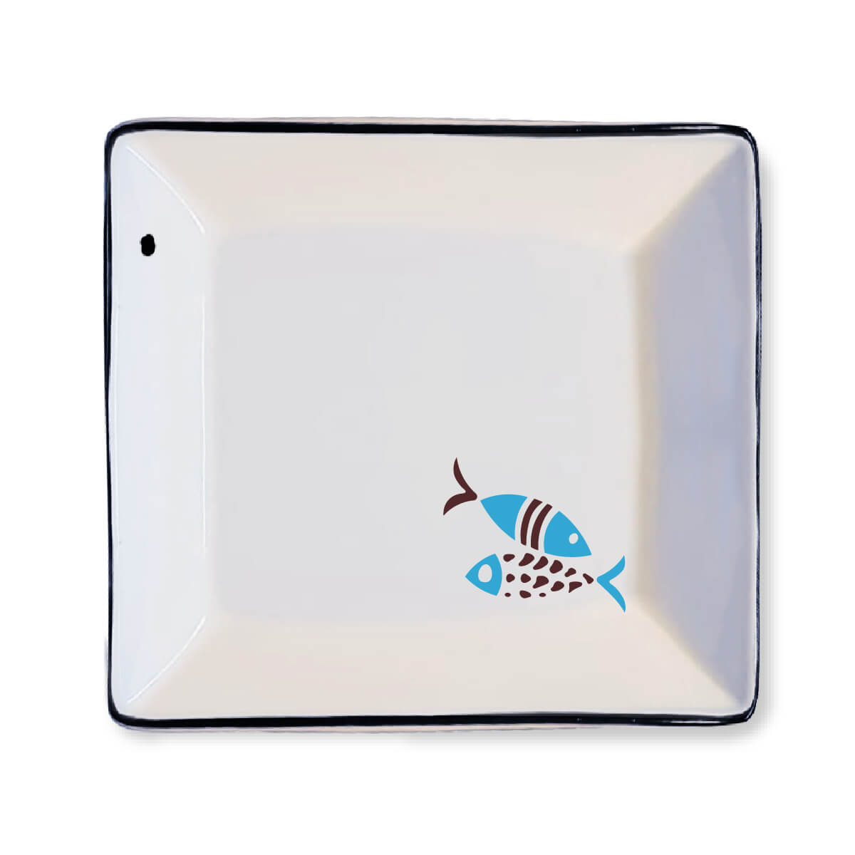 Large Square Plate in Country Style Tabga Large Square Plate in Country Style Tabga