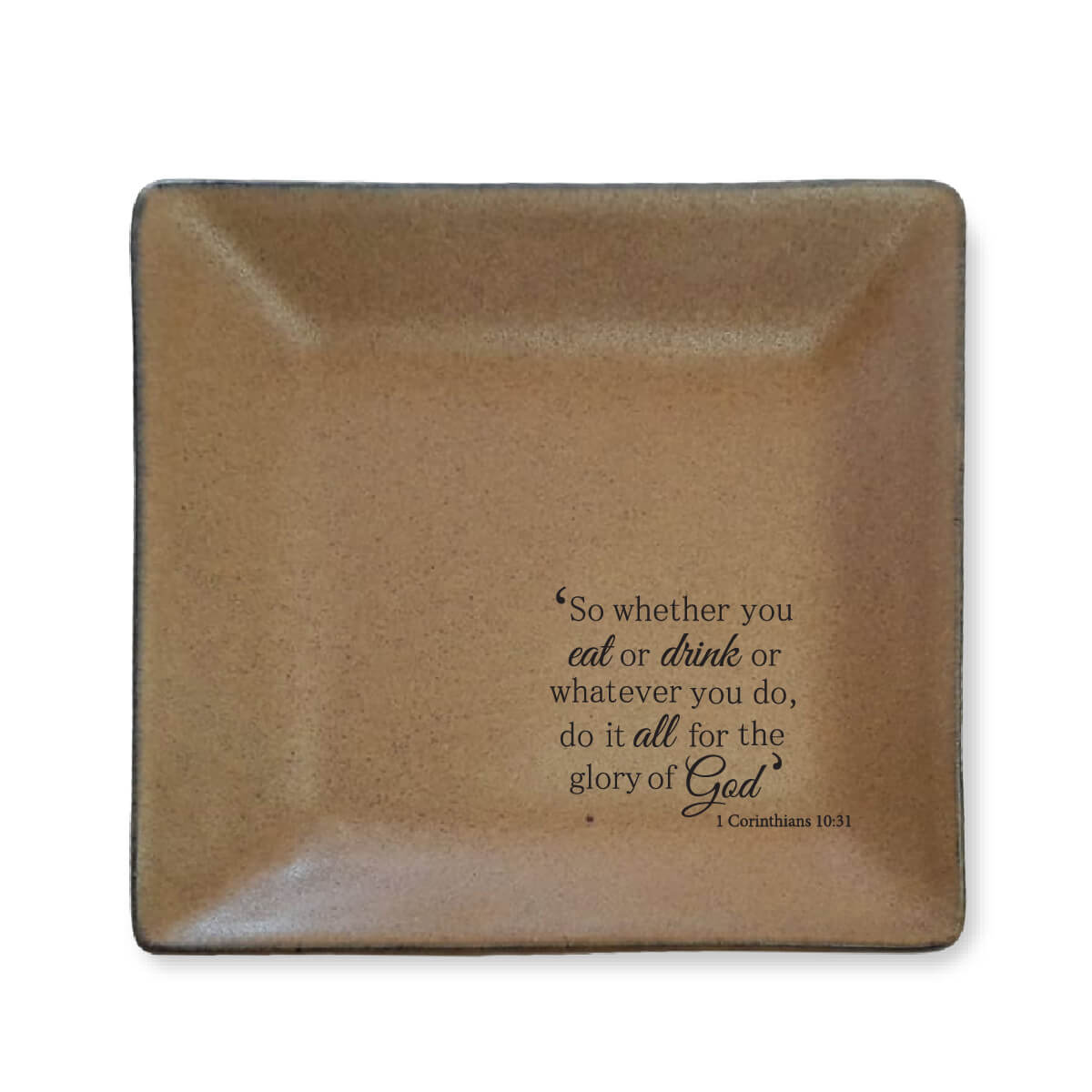 Large Square Plate in Sandstorm Christian Crockery English Large Square Plate in Sandstorm Christian Crockery English