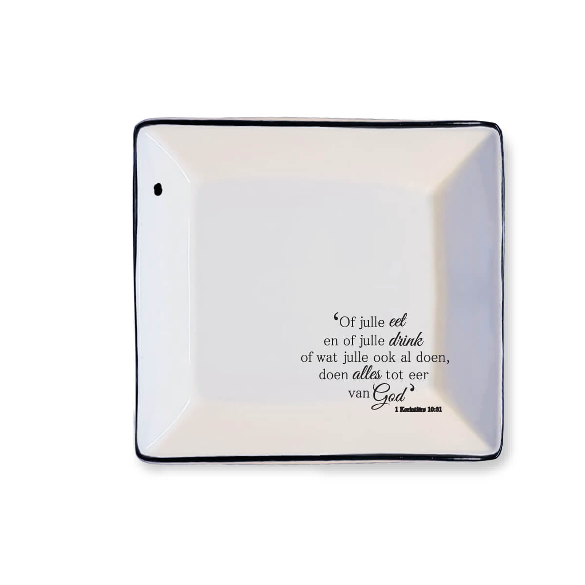 Small Square Plate in Country Style Christian Crockery Afrikaans Small Square Plate in Country Style Christian Crockery Afrikaans