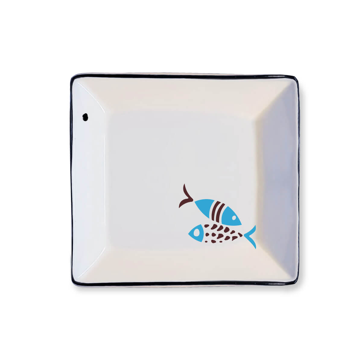 Small Square Plate in Country Style Tabga Small Square Plate in Country Style Tabga