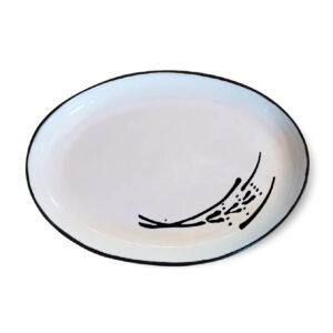Large Oval Blate in Country Style Art