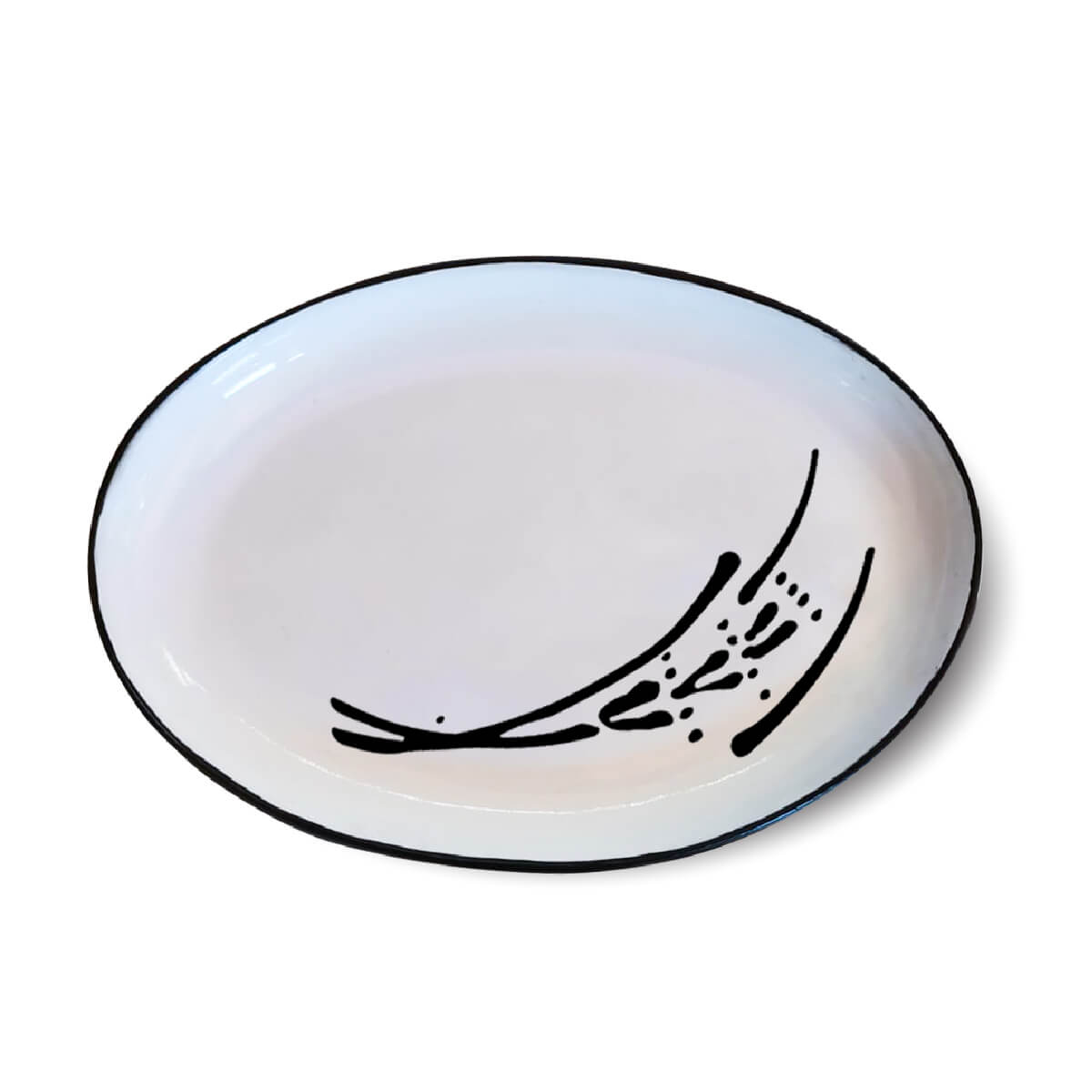 Small Oval Blate in Country Style Art Small Oval Blate in Country Style Art