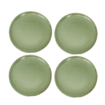round plate set of 4 green