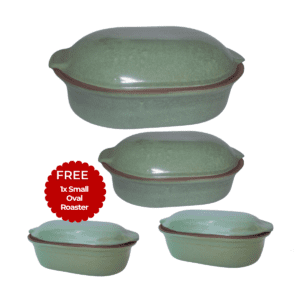 Family Plus Set – Oval Roasters (4-Piece Set)